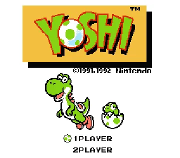 Yoshi (USA) screen shot title